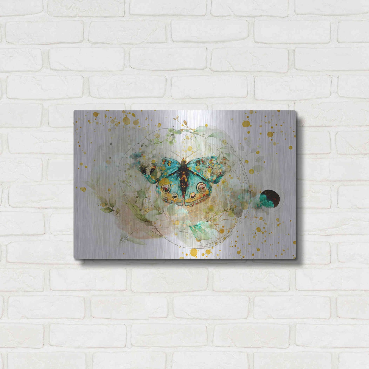 Luxe Metal Art 'Blue Evolution by Roozbeh Bahramali Metal Wall Art,24x16