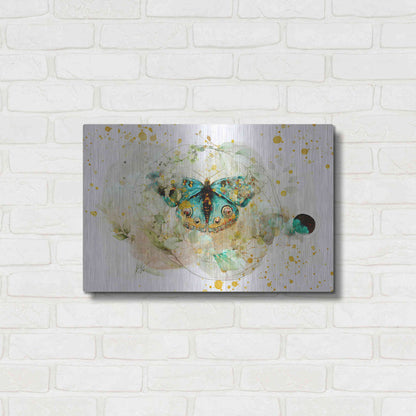 Luxe Metal Art 'Blue Evolution by Roozbeh Bahramali Metal Wall Art,24x16