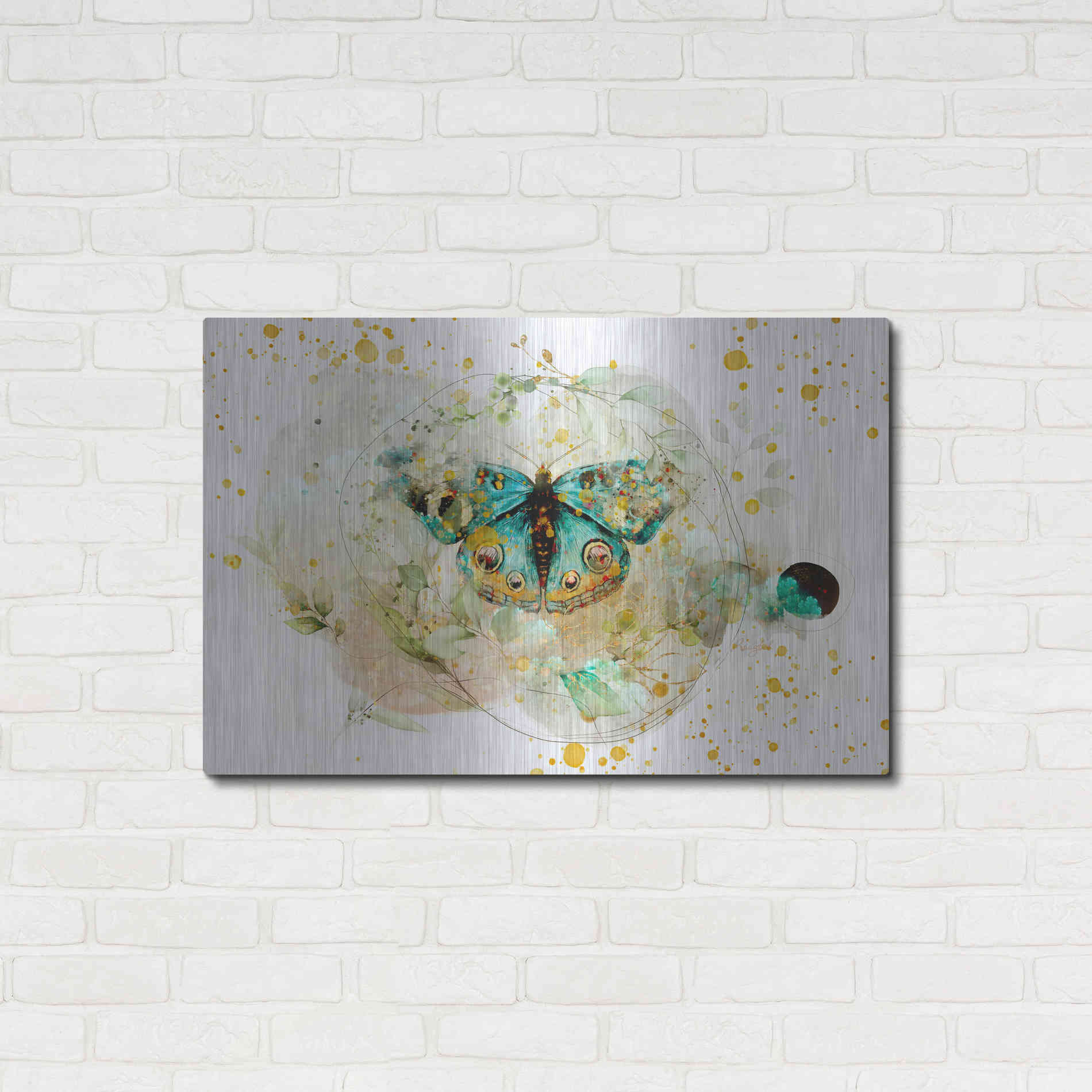 Luxe Metal Art 'Blue Evolution by Roozbeh Bahramali Metal Wall Art,36x24