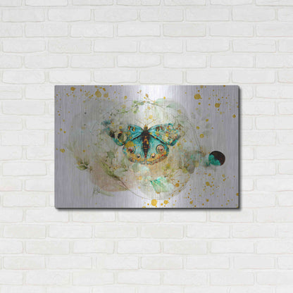 Luxe Metal Art 'Blue Evolution by Roozbeh Bahramali Metal Wall Art,36x24