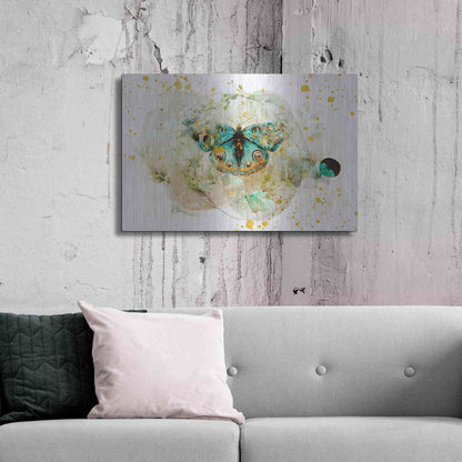 Luxe Metal Art 'Blue Evolution by Roozbeh Bahramali Metal Wall Art,36x24