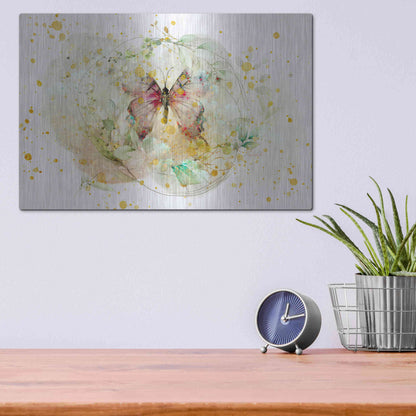 Luxe Metal Art 'Wings Spread by Roozbeh Bahramali Metal Wall Art,16x12