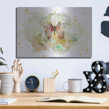 Luxe Metal Art 'Wings Spread by Roozbeh Bahramali Metal Wall Art,16x12