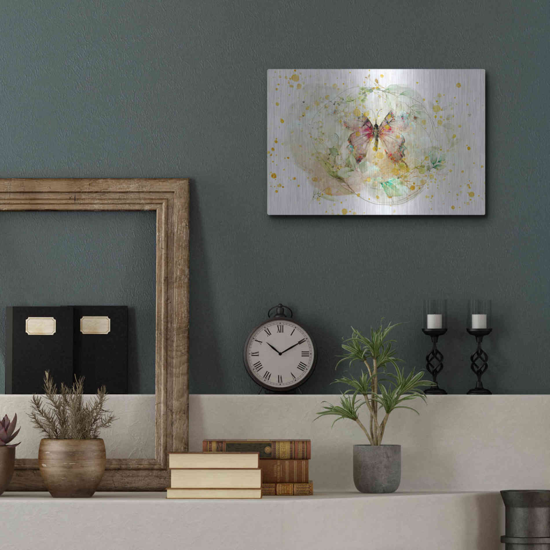 Luxe Metal Art 'Wings Spread by Roozbeh Bahramali Metal Wall Art,16x12