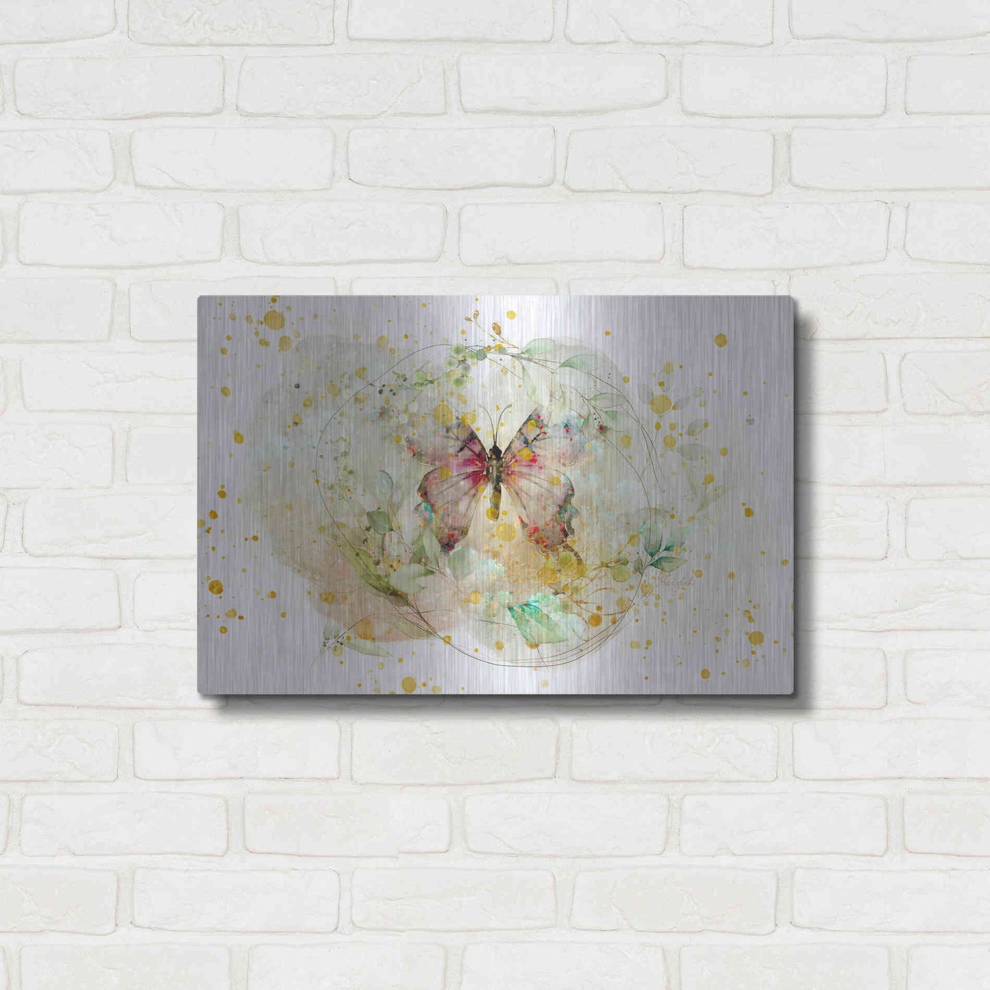 Luxe Metal Art 'Wings Spread by Roozbeh Bahramali Metal Wall Art,24x16