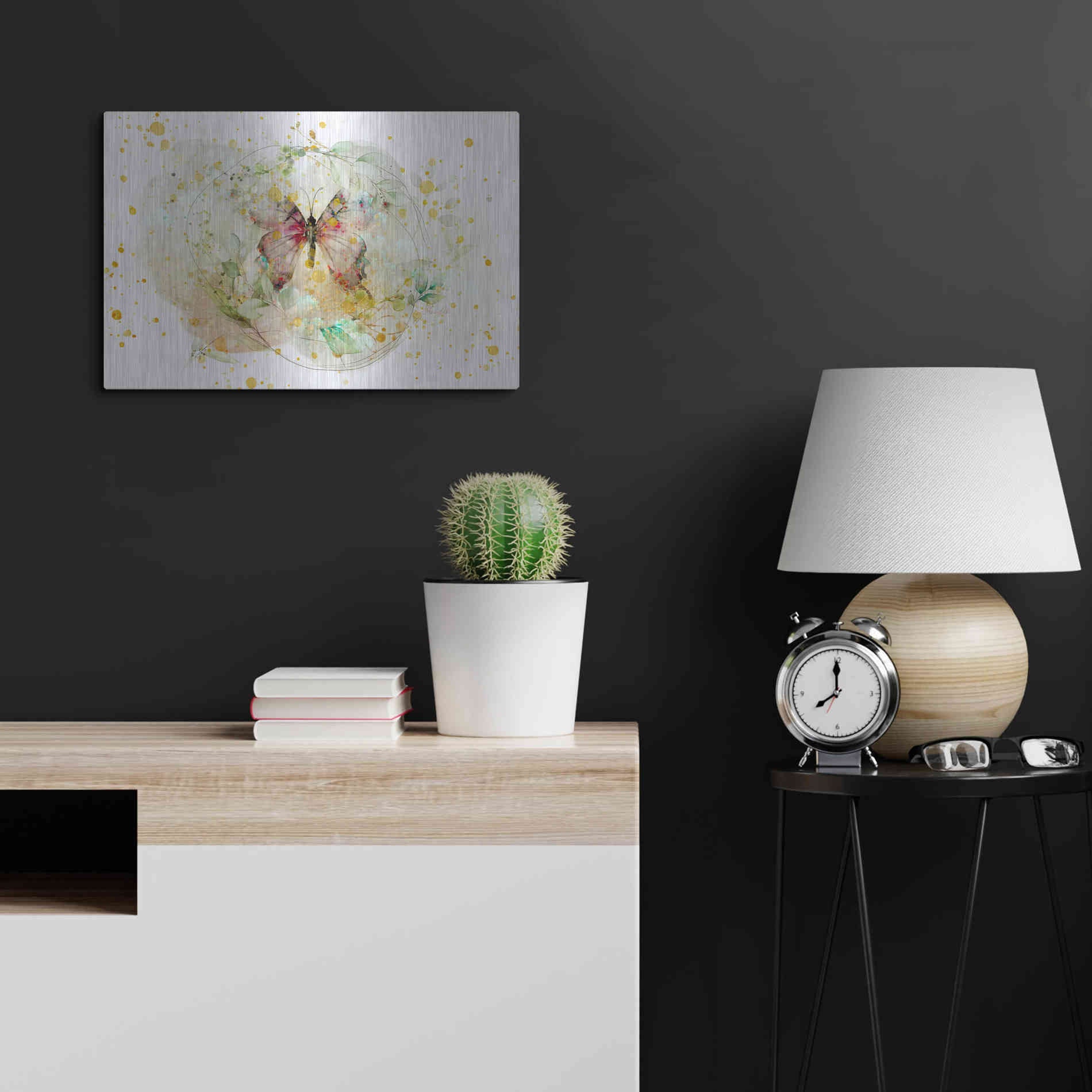 Luxe Metal Art 'Wings Spread by Roozbeh Bahramali Metal Wall Art,24x16