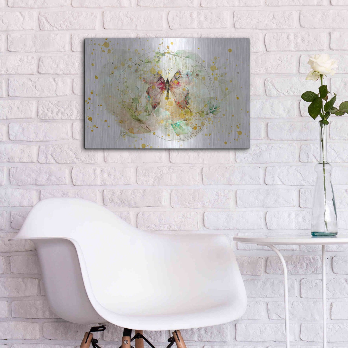Luxe Metal Art 'Wings Spread by Roozbeh Bahramali Metal Wall Art,24x16