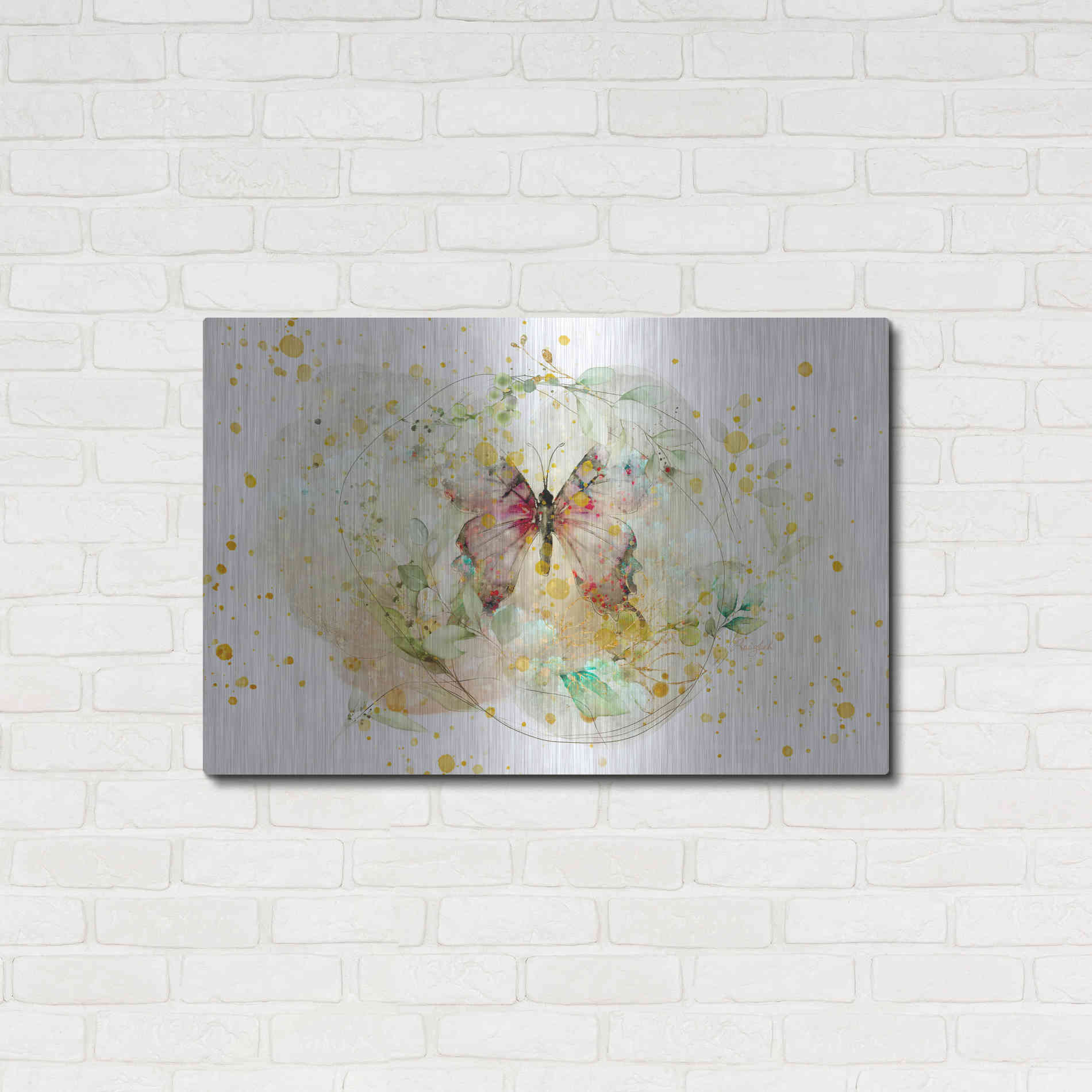 Luxe Metal Art 'Wings Spread by Roozbeh Bahramali Metal Wall Art,36x24