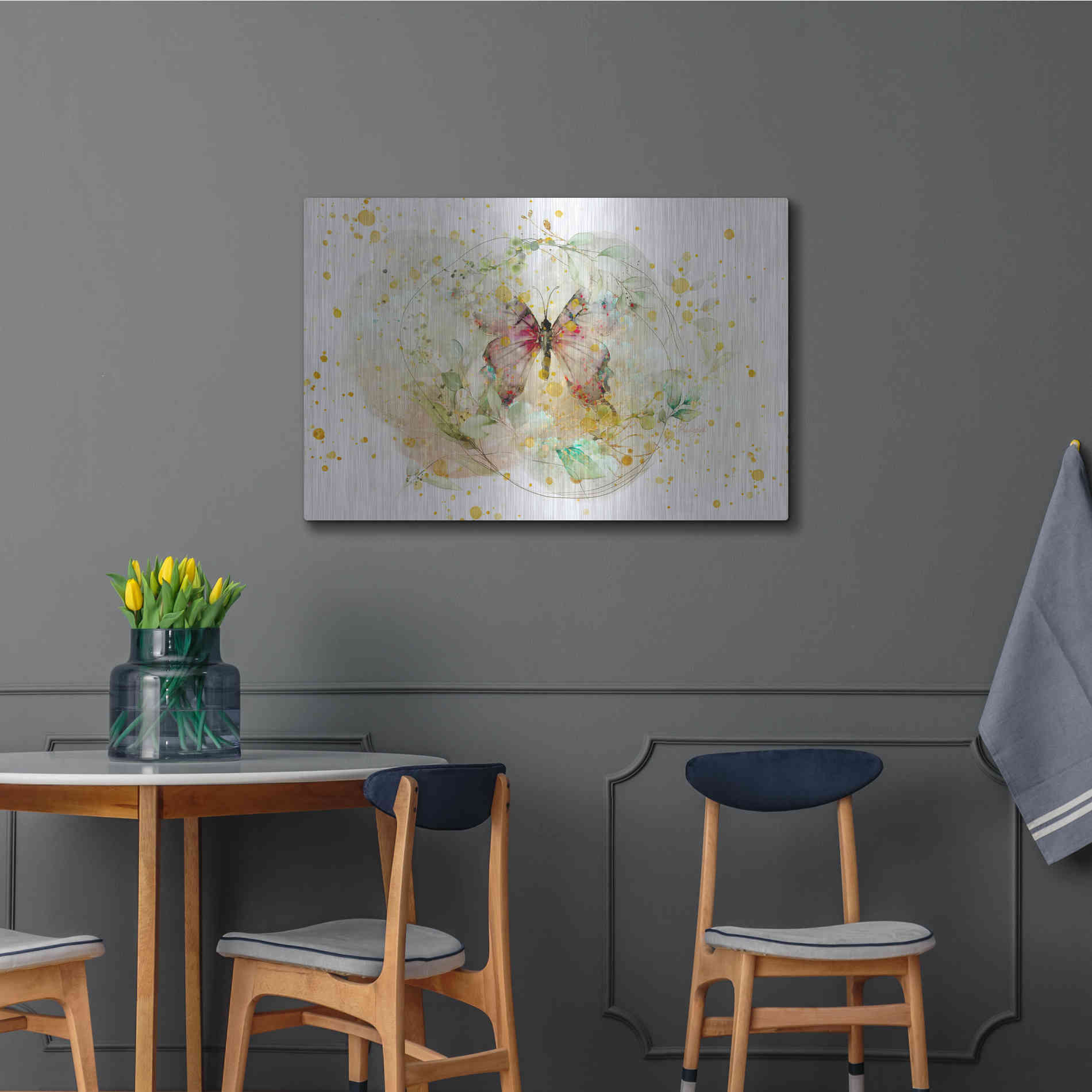 Luxe Metal Art 'Wings Spread by Roozbeh Bahramali Metal Wall Art,36x24