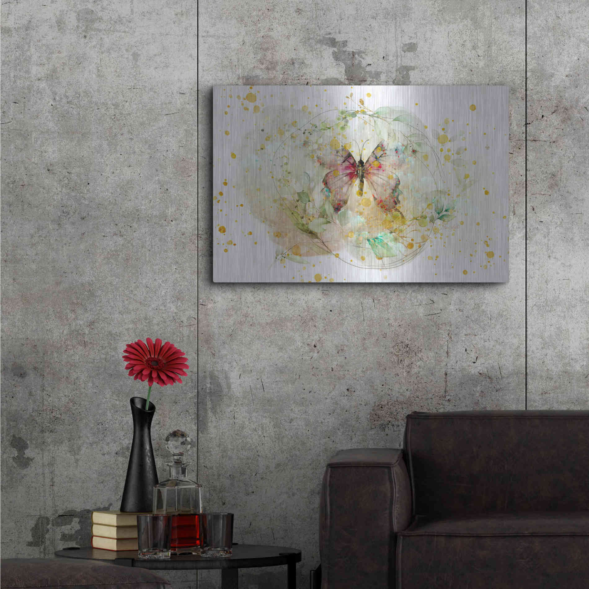 Luxe Metal Art 'Wings Spread by Roozbeh Bahramali Metal Wall Art,36x24