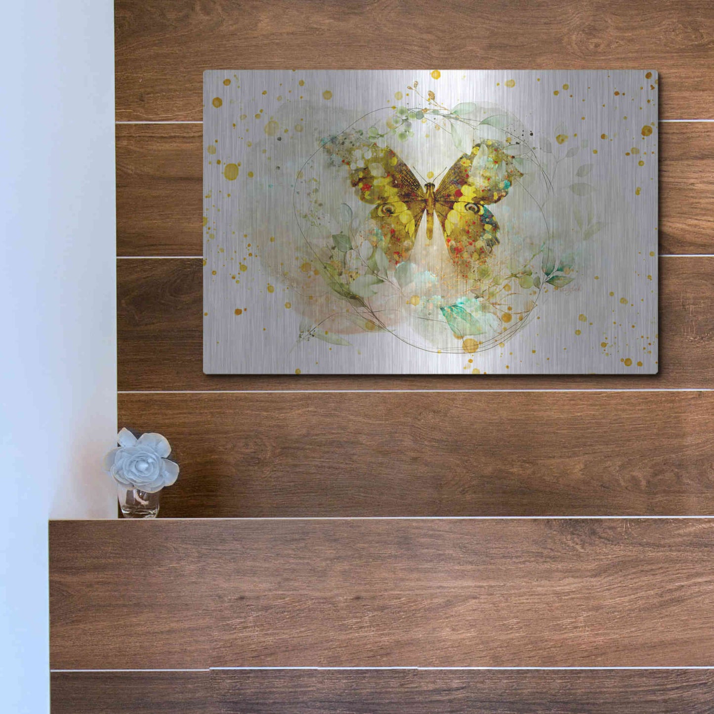 Luxe Metal Art 'Beyond The Cocoon by Roozbeh Bahramali Metal Wall Art,16x12