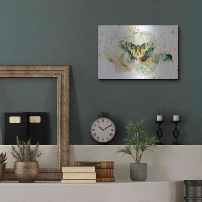 Luxe Metal Art 'Gentle Wings by Roozbeh Bahramali Metal Wall Art,16x12