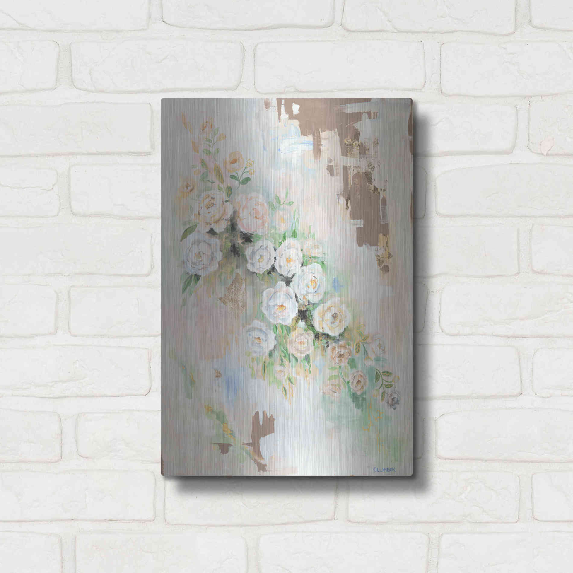 Luxe Metal Art 'Spring Flowers by Alana Clumeck Metal Wall Art,12x16