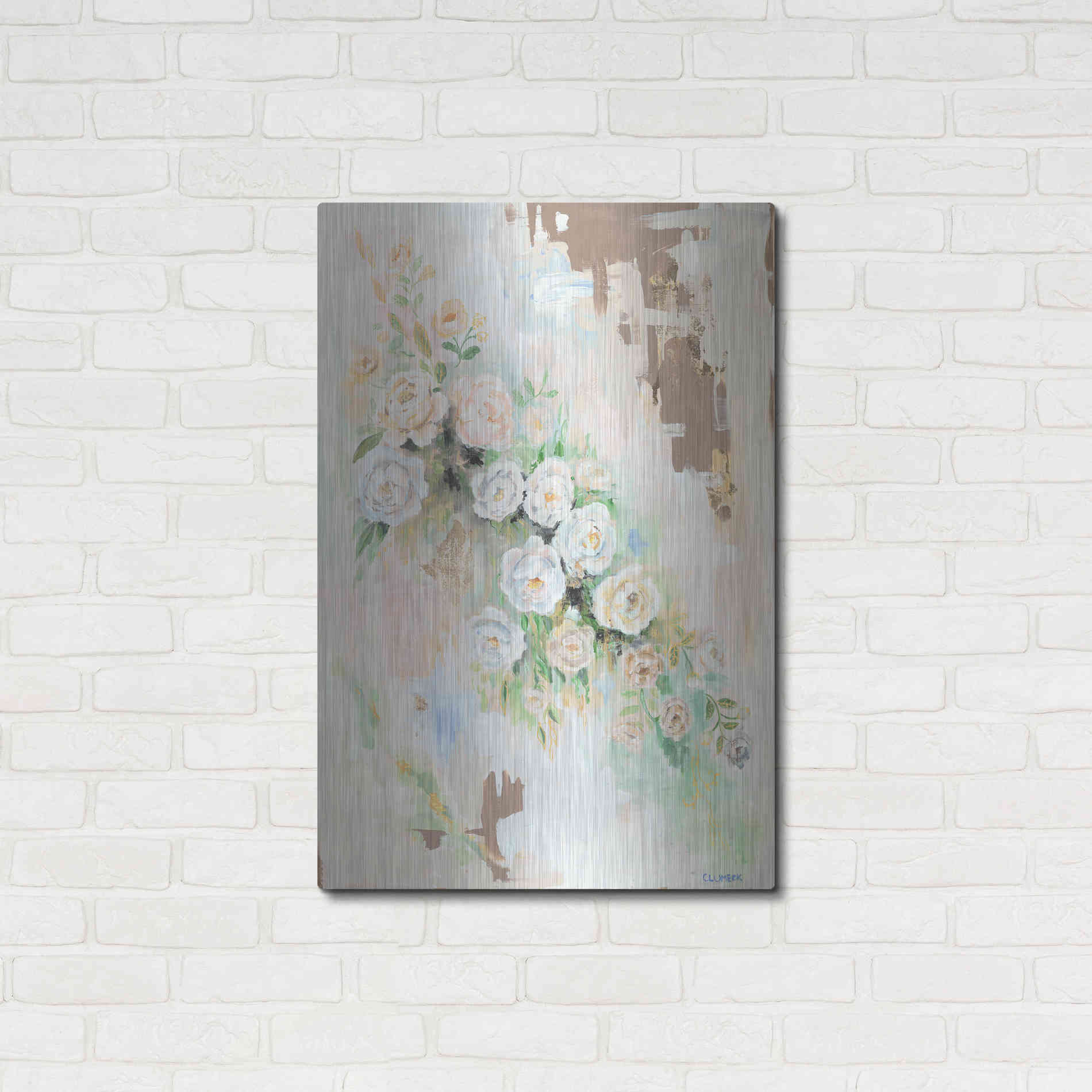 Luxe Metal Art 'Spring Flowers by Alana Clumeck Metal Wall Art,24x36