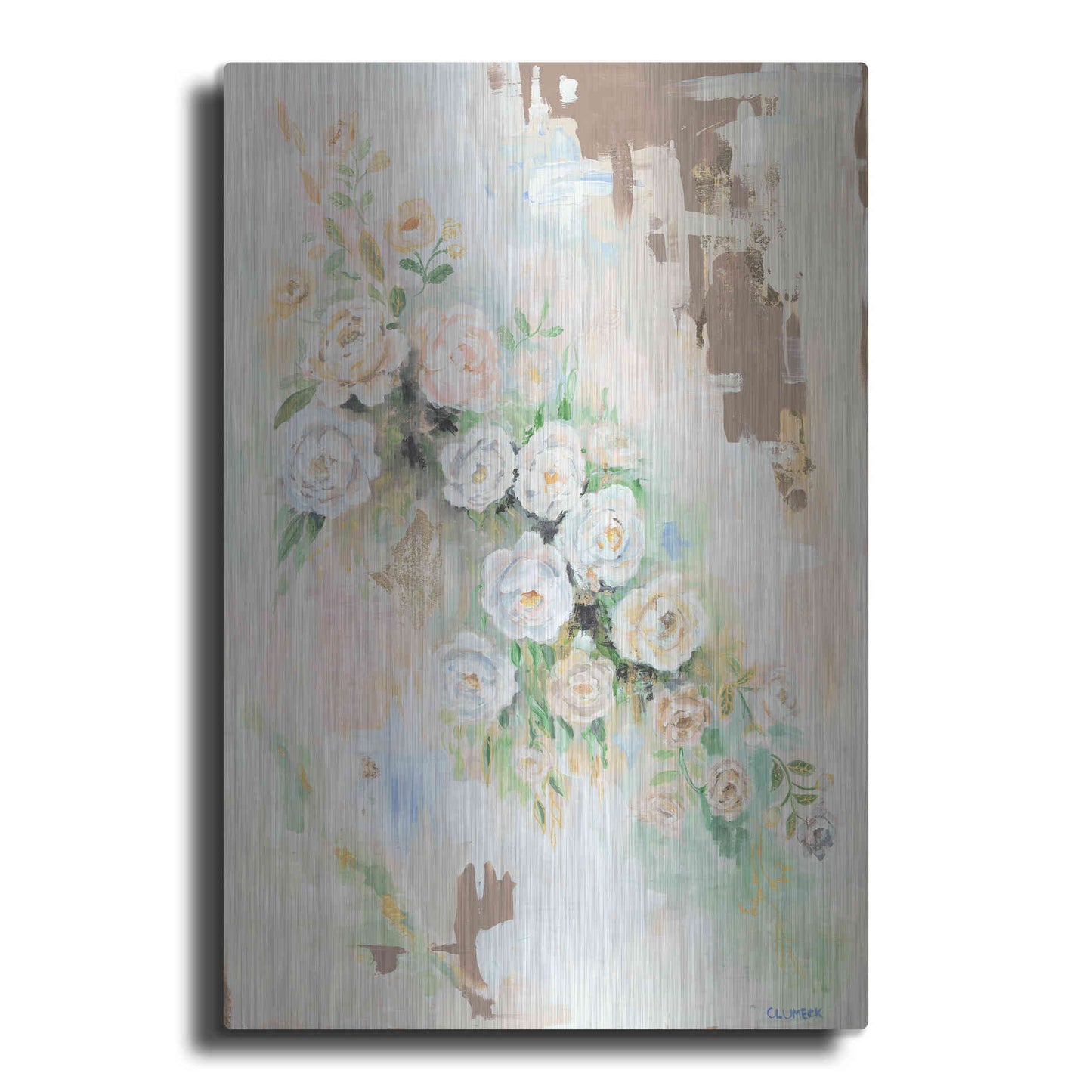 Luxe Metal Art 'Spring Flowers by Alana Clumeck Metal Wall Art