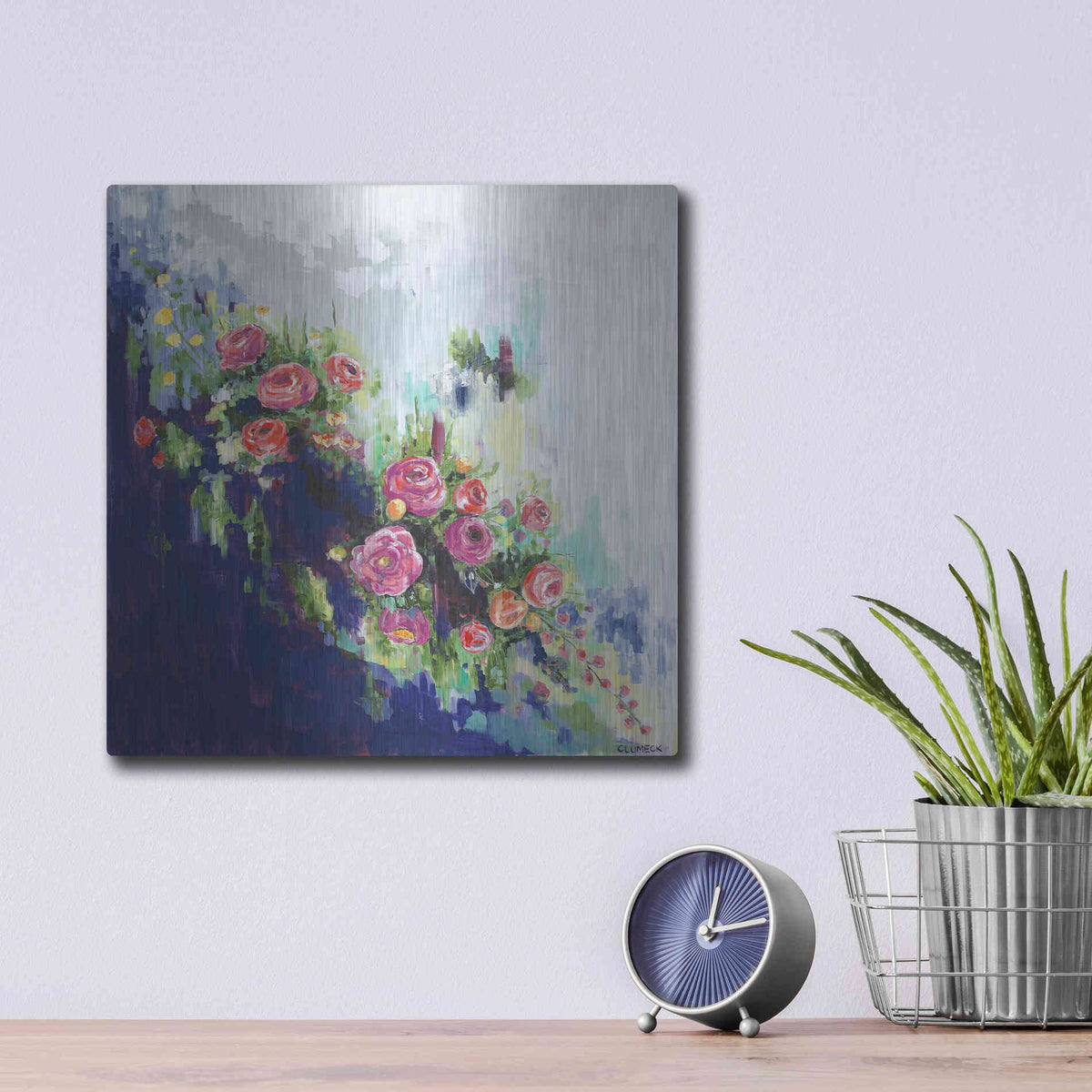 Luxe Metal Art 'The Dance by Alana Clumeck Metal Wall Art,12x12