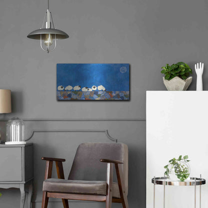 Luxe Metal Art 'Feeling Sheepish by Casey Craig Metal Wall Art,24x12