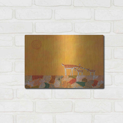 Luxe Metal Art 'Fawns At Dawn by Casey Craig Metal Wall Art,16x12