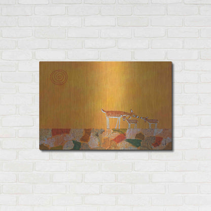 Luxe Metal Art 'Fawns At Dawn by Casey Craig Metal Wall Art,36x24