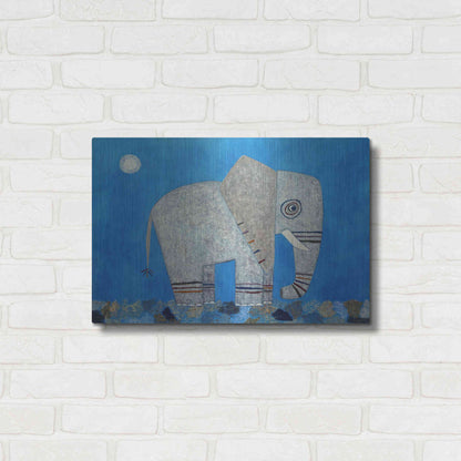 Luxe Metal Art 'Everything Else Is Irrelephant by Casey Craig Metal Wall Art,24x16