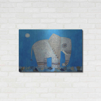 Luxe Metal Art 'Everything Else Is Irrelephant by Casey Craig Metal Wall Art,36x24