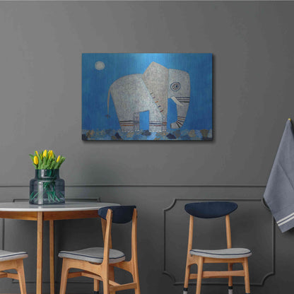 Luxe Metal Art 'Everything Else Is Irrelephant by Casey Craig Metal Wall Art,36x24