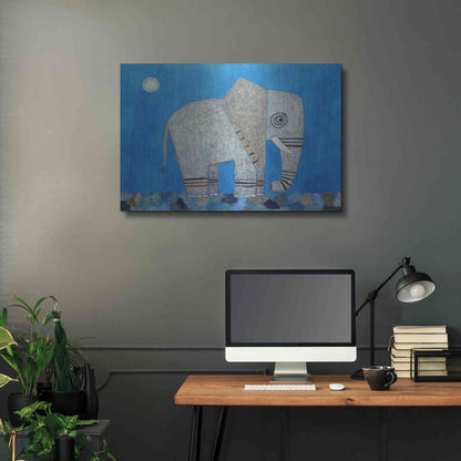 Luxe Metal Art 'Everything Else Is Irrelephant by Casey Craig Metal Wall Art,36x24