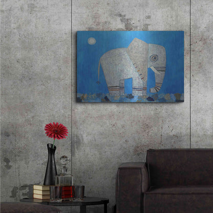 Luxe Metal Art 'Everything Else Is Irrelephant by Casey Craig Metal Wall Art,36x24