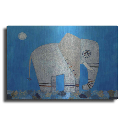 Luxe Metal Art 'Everything Else Is Irrelephant by Casey Craig Metal Wall Art
