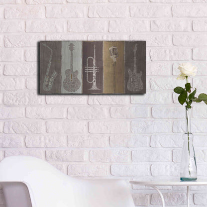 Luxe Metal Art 'Type Band Neutral Panel' by Michael Mullan, Metal Wall Art,24x12