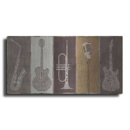 Luxe Metal Art 'Type Band Neutral Panel' by Michael Mullan, Metal Wall Art