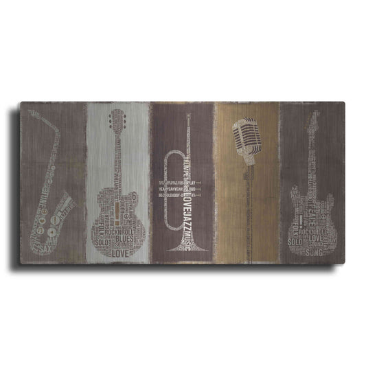 Luxe Metal Art 'Type Band Neutral Panel' by Michael Mullan, Metal Wall Art