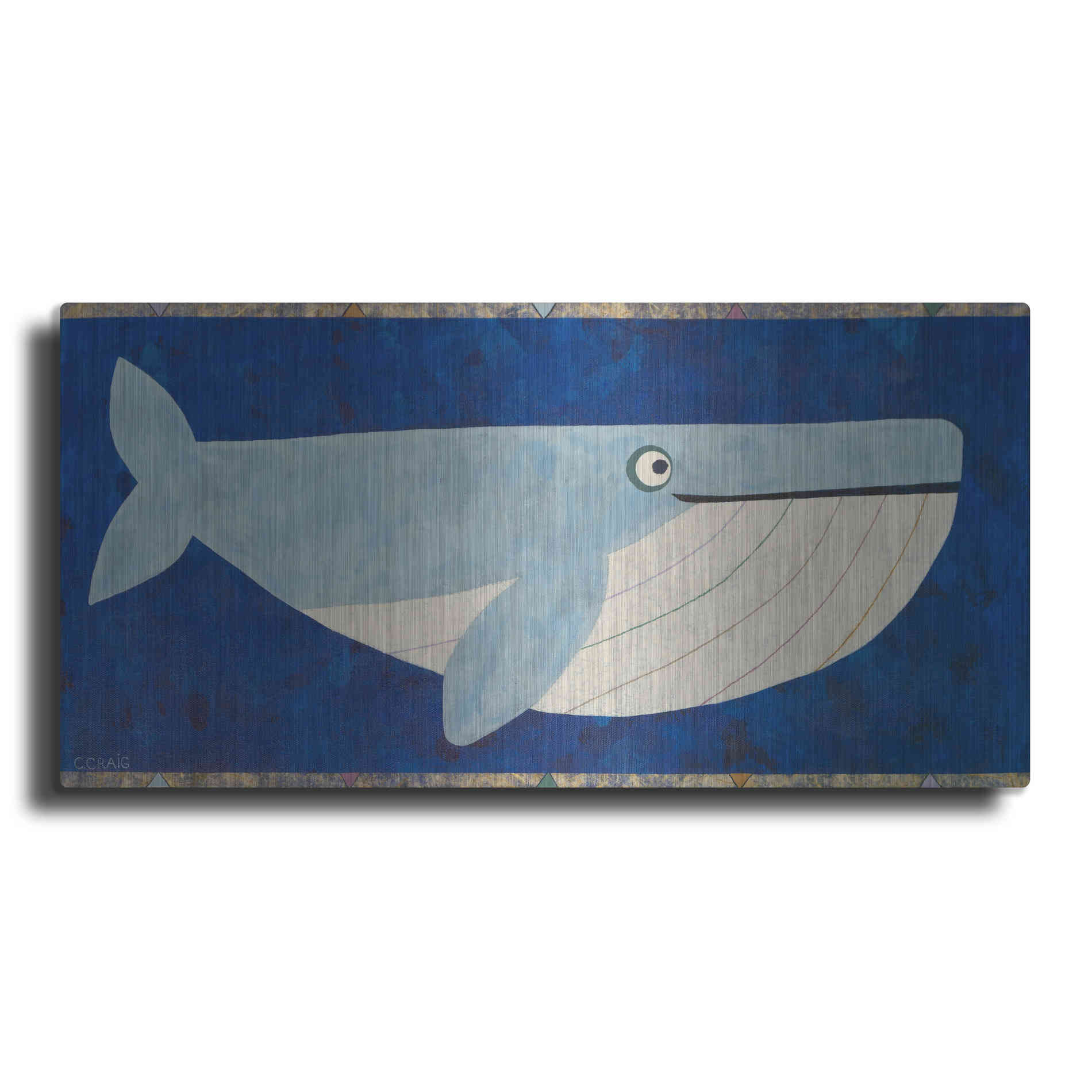 Luxe Metal Art 'Wendell the Whale by Casey Craig Metal Wall Art