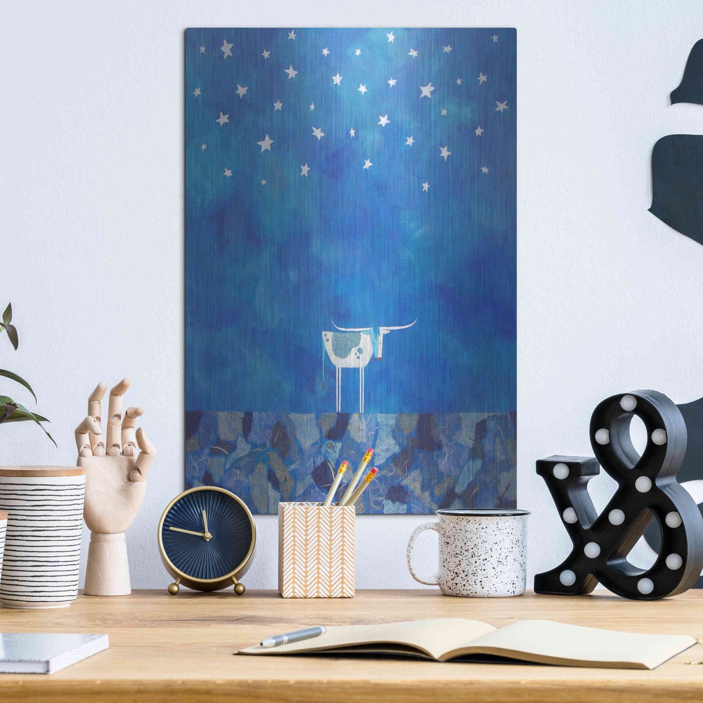 Luxe Metal Art 'Stars at Night by Casey Craig Metal Wall Art,12x16