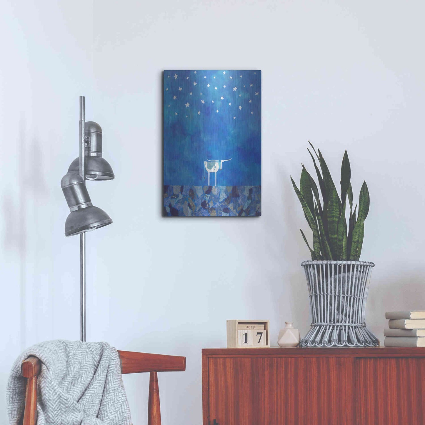 Luxe Metal Art 'Stars at Night by Casey Craig Metal Wall Art,16x24