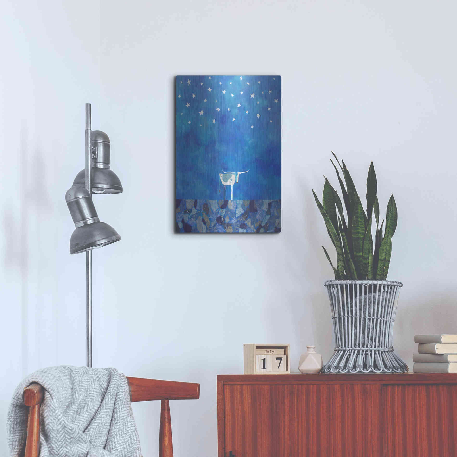 Luxe Metal Art 'Stars at Night by Casey Craig Metal Wall Art,16x24