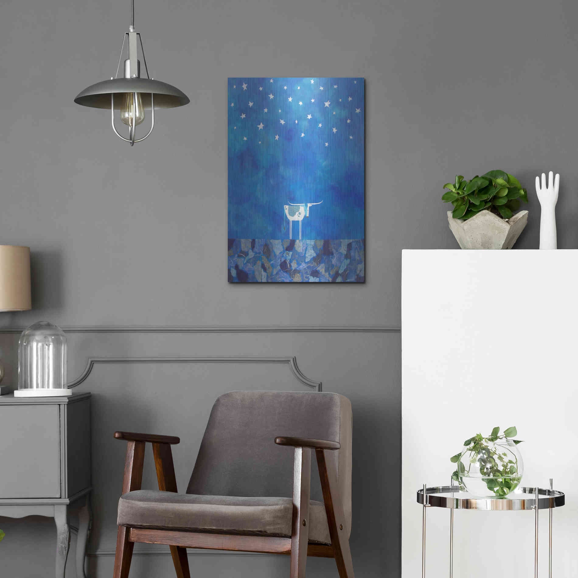 Luxe Metal Art 'Stars at Night by Casey Craig Metal Wall Art,16x24