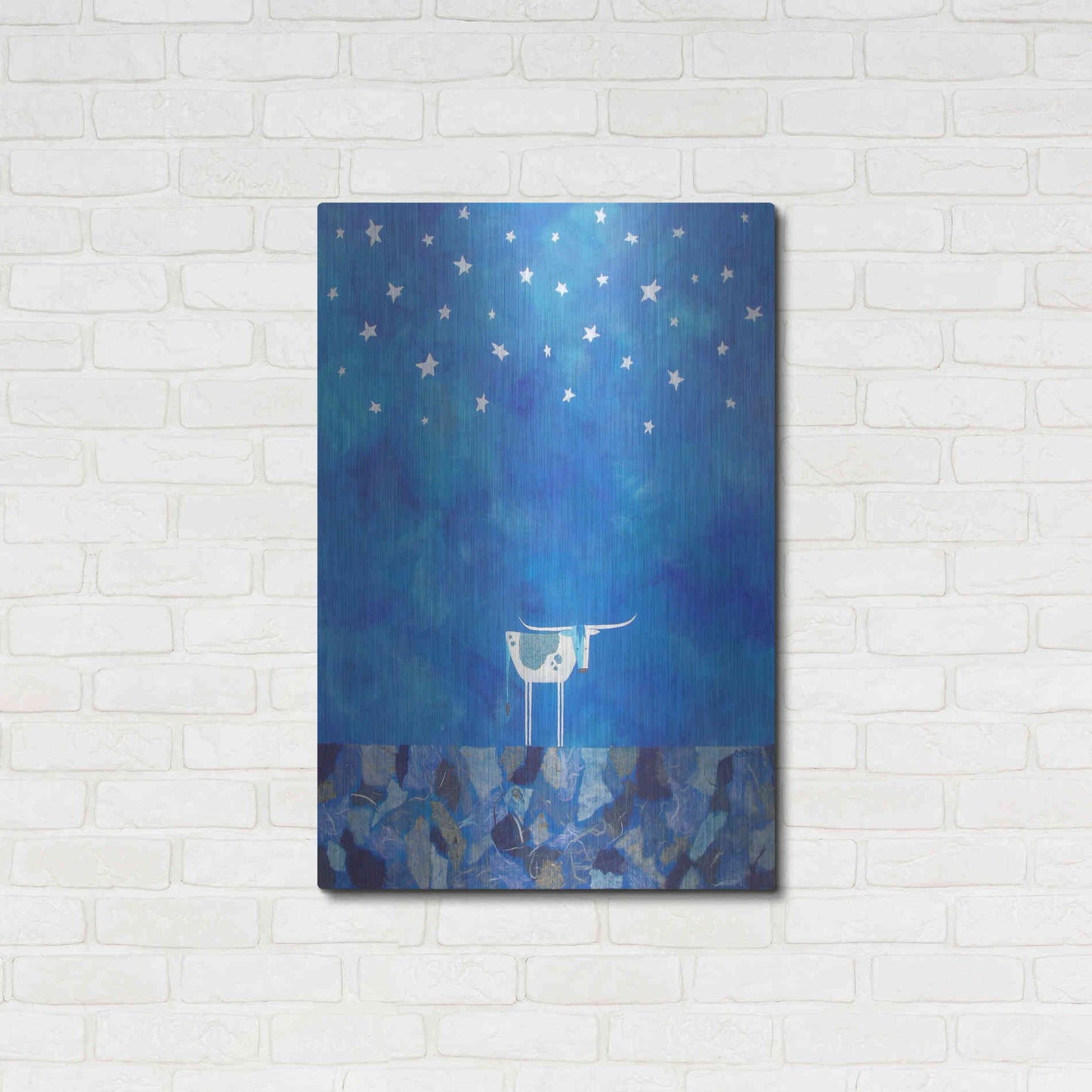 Luxe Metal Art 'Stars at Night by Casey Craig Metal Wall Art,24x36