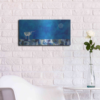 Luxe Metal Art 'Goodnight Trail by Casey Craig Metal Wall Art,24x12