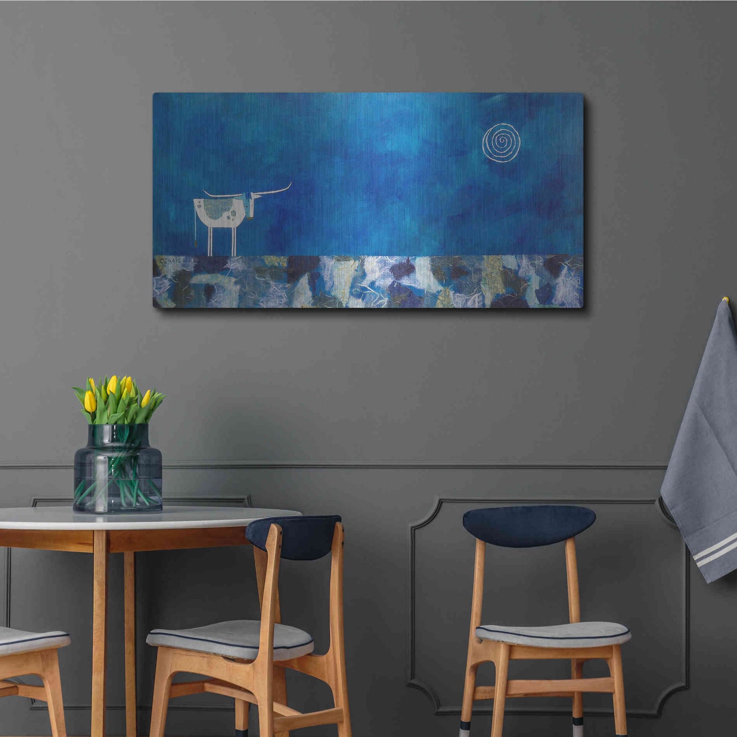 Luxe Metal Art 'Goodnight Trail by Casey Craig Metal Wall Art,48x24