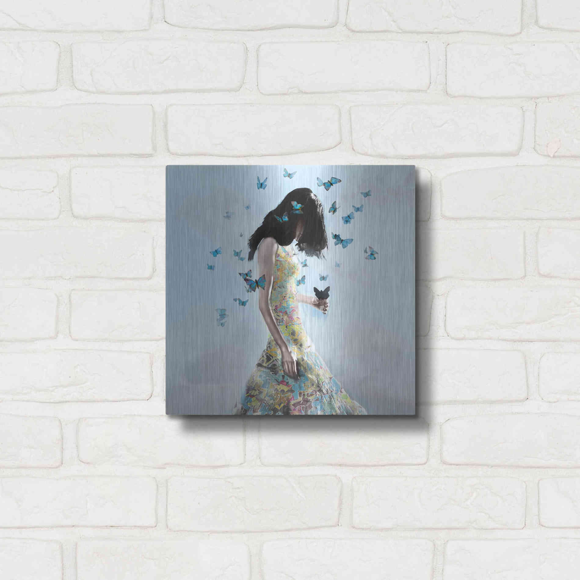 Luxe Metal Art 'Don't Forget Me by Christopher Cuseo Metal Wall Art,12x12