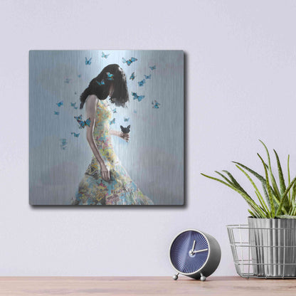 Luxe Metal Art 'Don't Forget Me by Christopher Cuseo Metal Wall Art,12x12