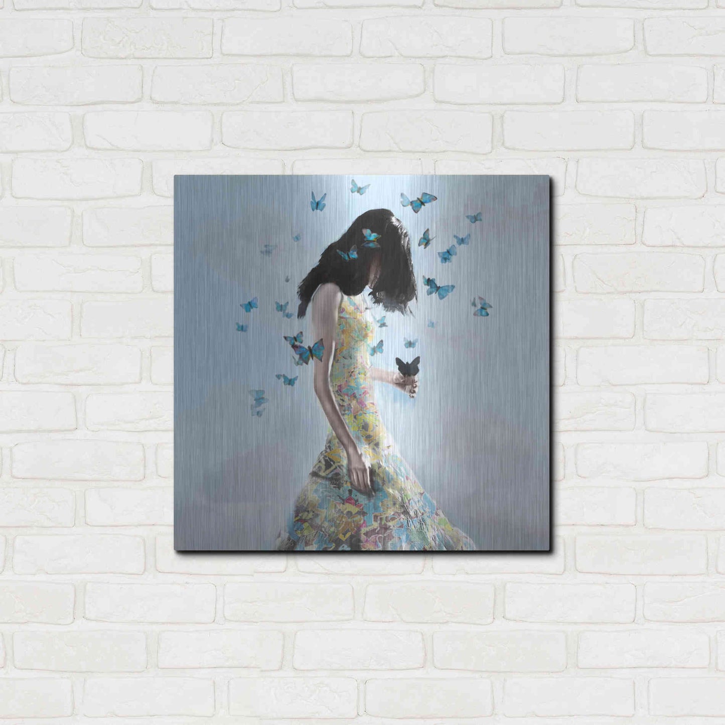 Luxe Metal Art 'Don't Forget Me by Christopher Cuseo Metal Wall Art,24x24