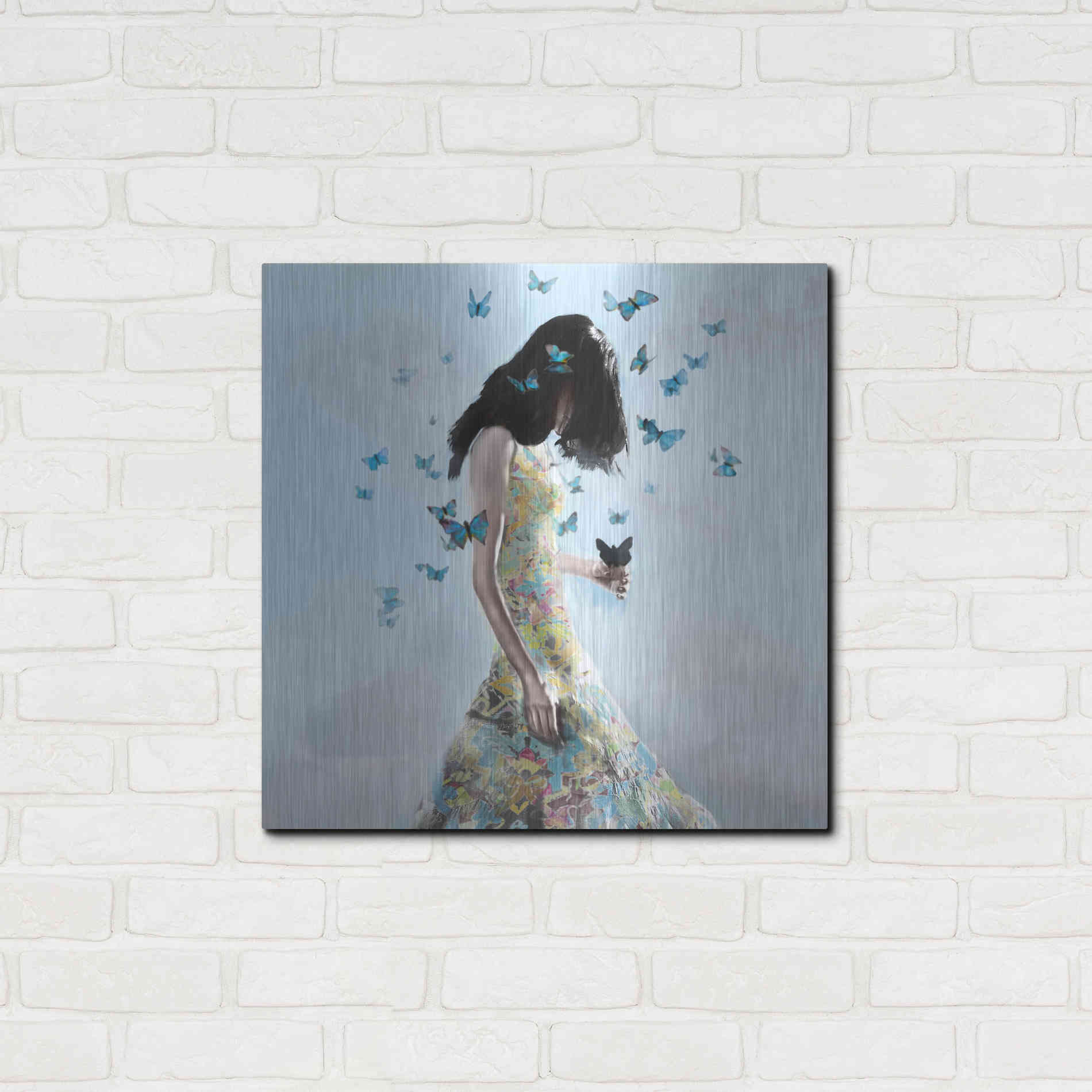 Luxe Metal Art 'Don't Forget Me by Christopher Cuseo Metal Wall Art,24x24