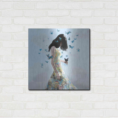 Luxe Metal Art 'Don't Forget Me by Christopher Cuseo Metal Wall Art,24x24