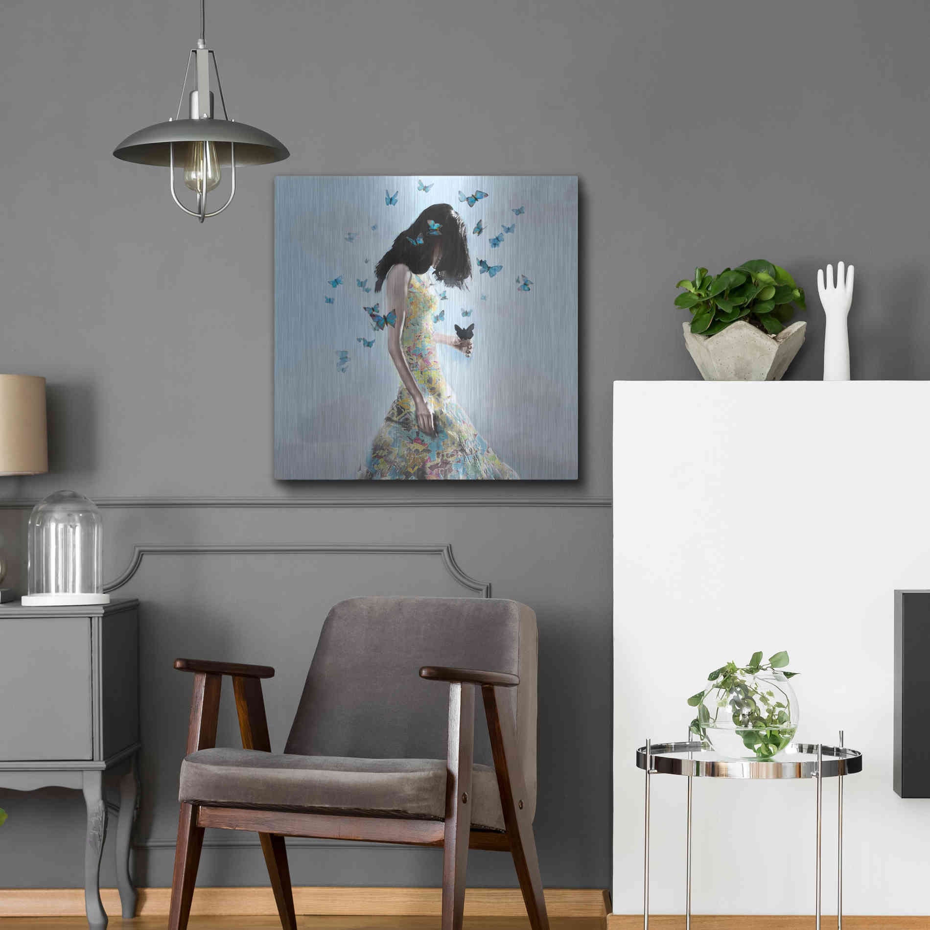 Luxe Metal Art 'Don't Forget Me by Christopher Cuseo Metal Wall Art,24x24