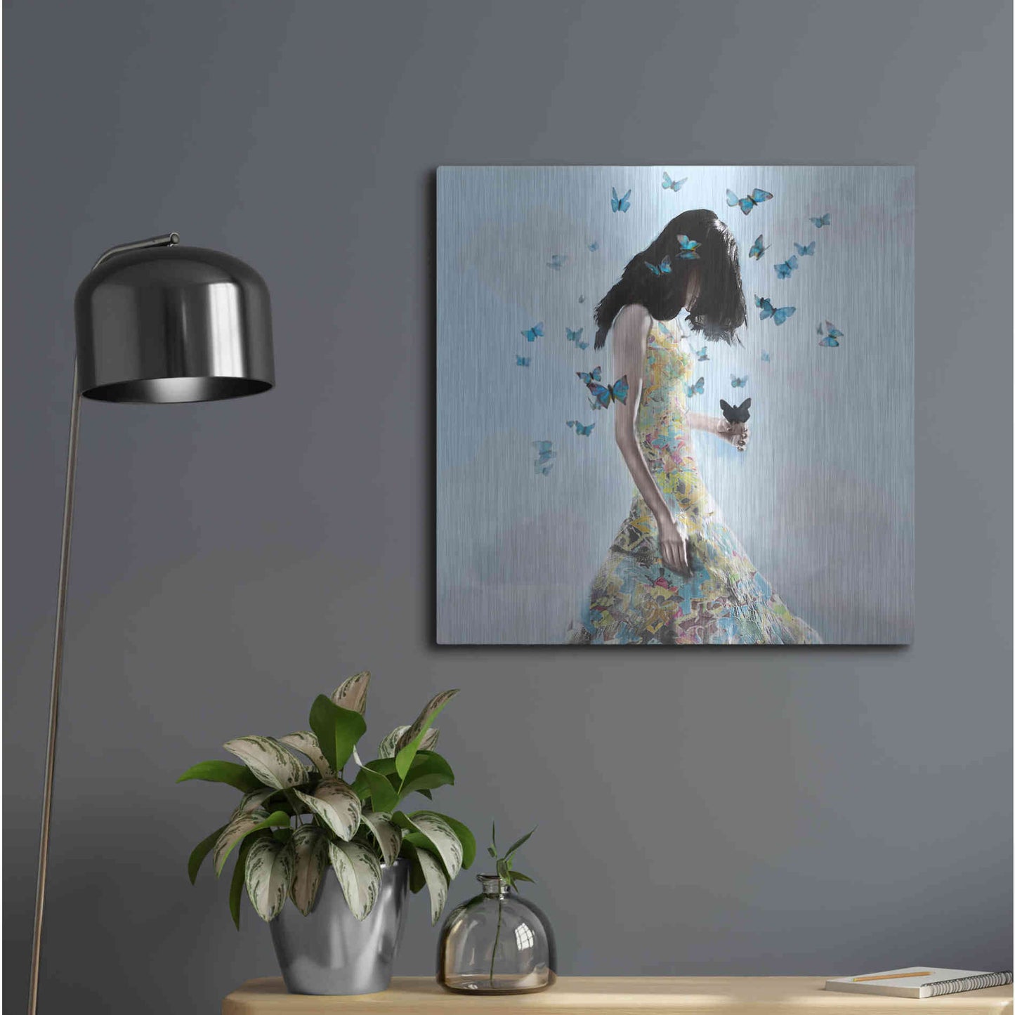 Luxe Metal Art 'Don't Forget Me by Christopher Cuseo Metal Wall Art,24x24