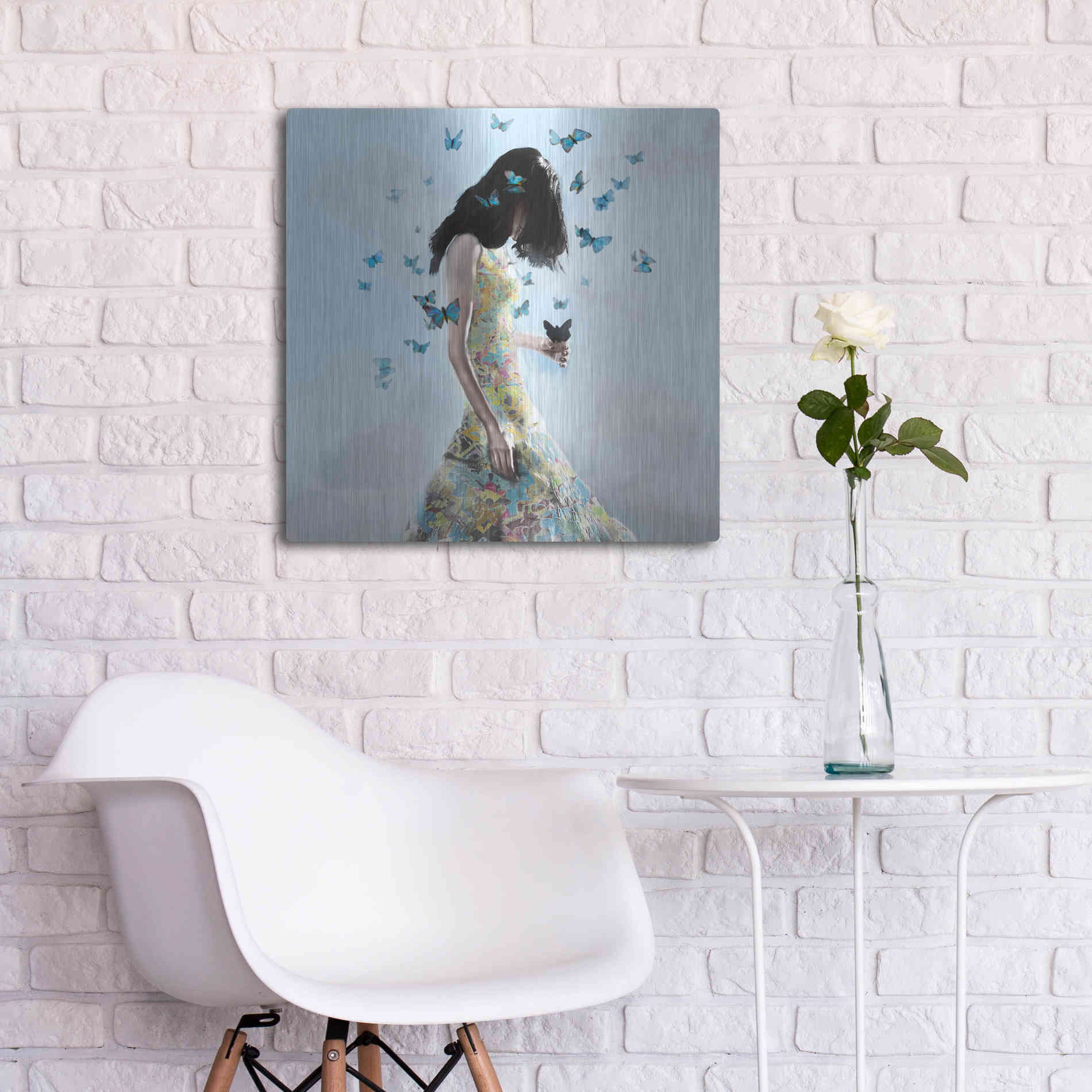 Luxe Metal Art 'Don't Forget Me by Christopher Cuseo Metal Wall Art,24x24