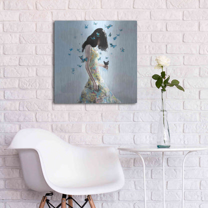 Luxe Metal Art 'Don't Forget Me by Christopher Cuseo Metal Wall Art,24x24