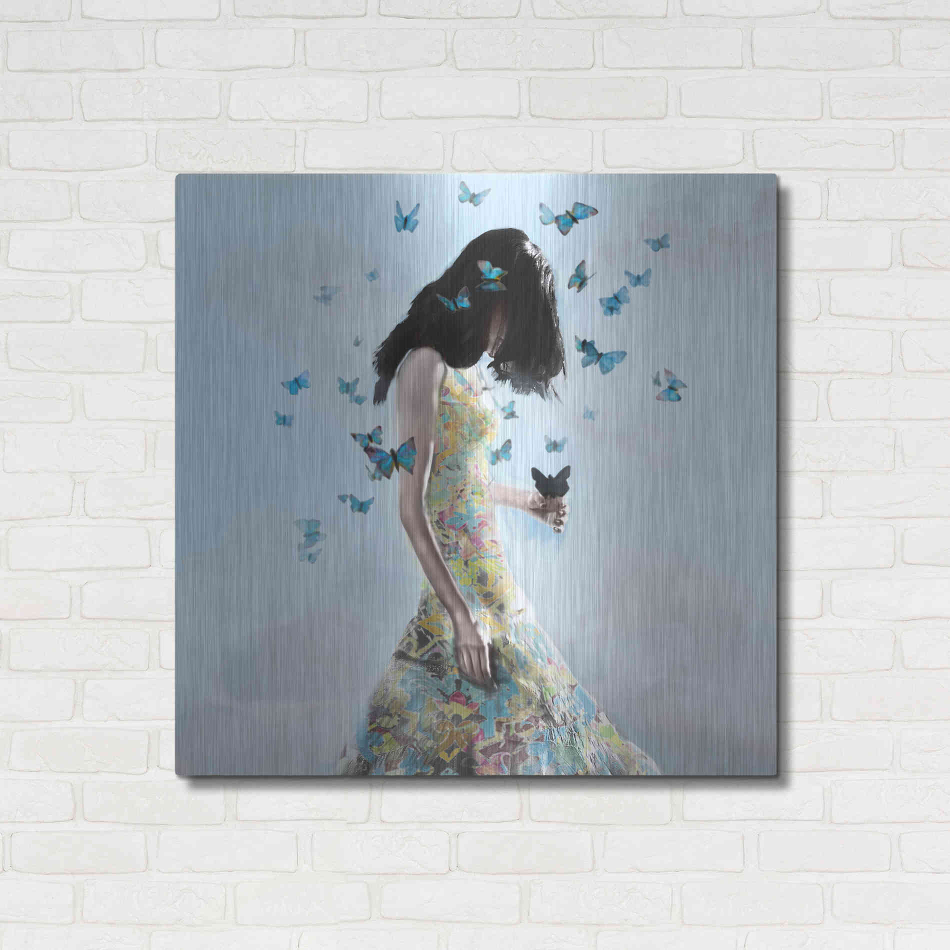 Luxe Metal Art 'Don't Forget Me by Christopher Cuseo Metal Wall Art,36x36